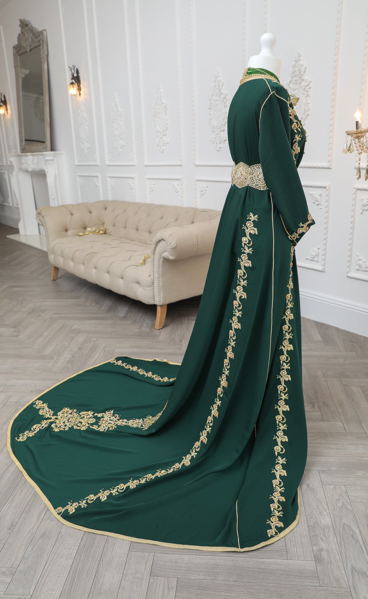 Moroccan Bridal Caftan with belt